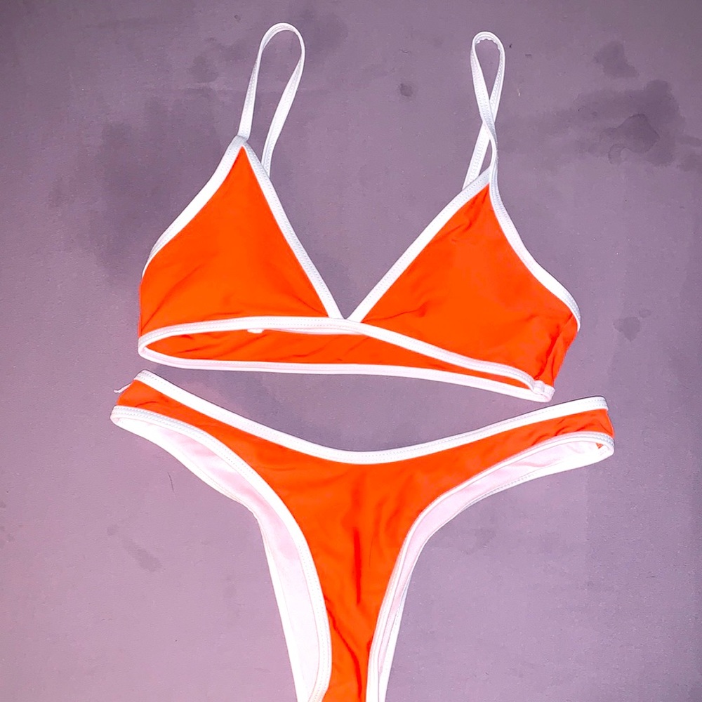 Neon orange bikini